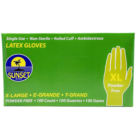 Latex Gloves X-Large 100 ct. Powder Free